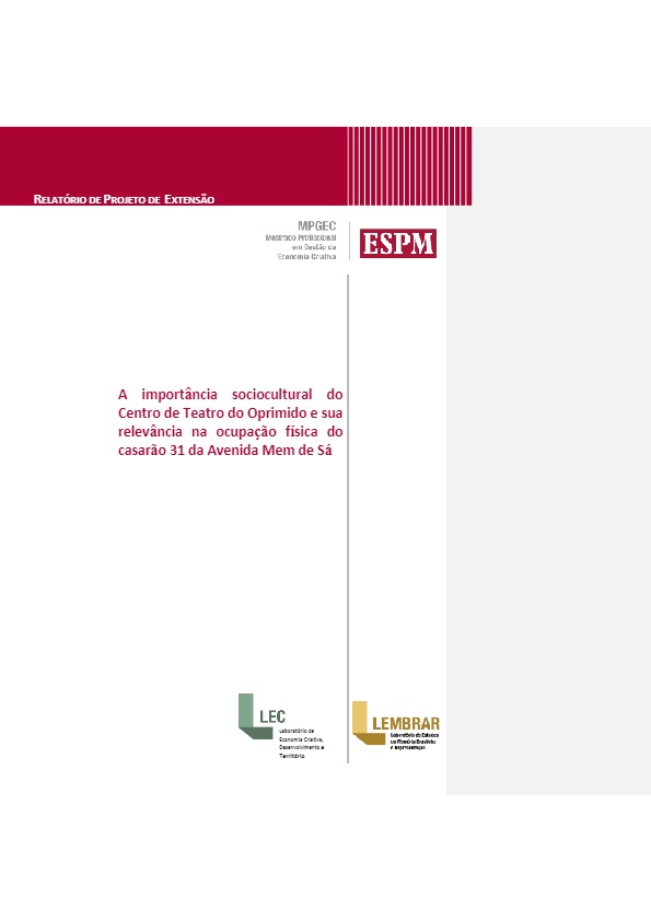 Capa do relatório ESPM